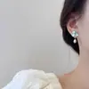 "Hada de Flor Azul Flotante" Clip para Oreja Sin Agujeros para las Orejas Pendientes Mori Perla Nuevos Pendientes 2025 Pendientes para Mujer Lujo Ligero Nicho