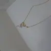 Collar Colgante de Perla con Símbolo Musical Chapado en Plata 925 Oro de 18K Línea de Lujo Accesible para Mujer Estilo Normcore Cadena para Clavícula Apilada