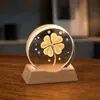Luminária de noite de cristal, ornamento de mesa, lembrança de cristal criativa, pequena lâmpada de cabeceira ambiente, pequeno presente para professores na ocasião do início do ano letivo