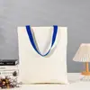 Bolsa de Lona Lisa Personalizada para Estudiantes, Bolso de Hombro de Lona de Color Sólido, Bolsa de Lona Pintada a Mano DIY