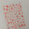 Espejo Mágico Polvo para Uñas Flor Pequeña Pegatinas para Uñas, Adhesivo Plano Exquisito Flor Estampada Oro Pegatinas para Uñas, Estilo Dh