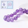 Ametista Lavanda Natural Contas Soltas Pulseira DIY Acessórios de Miçangas Materiais Semi-Acabados Contas Redondas Roxas Atacado