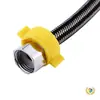 Mangueira de Metal Trançada de Fio Misto de Aço Inoxidável 304 Mangueira de Torneira Aquecedor de Água Conexão Quente e Fria Tubo de Água 4