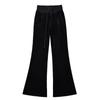Pantalones acampanados micro de terciopelo dorado para mujer otoño e invierno engrosados de cintura baja sexys de alta elasticidad adelgazantes pantalones casuales de pierna ancha acampanados que barren el suelo