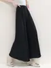 Pantalones de pierna ancha Miyake Verano para mujer Caída de tela Alto nivel Delgado Combinan con todo Casuales Cintura suelta Pantalones plisados Pantalones tipo falda holgados