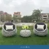 Sofá de Rattan para Exterior Modelo de Quarto de Hotel e Villa Pátio Jardim Terraço Conjunto de Móveis de Sofá de Liga de Alumínio para Exterior
