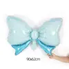 Globo de Película de Aluminio con Lazo a Cuadros Rosa Azul Decoración Arreglo Fiesta de Cumpleaños Infantil Globo de Papel de Aluminio Venta al por Mayor