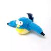 Juguete para perro y gato con vibración y voz de gato, recargable por USB, con forma de gorrión y pájaro azul.
