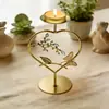 Portavelas de Aromaterapia de Hierro Forjado Estilo Vintage Transfronterizo con Forma de Corazón y Mariposa, Artículo de Decoración para el Hogar