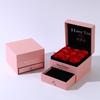 Joyero de edición limitada con diseño de flor eterna de San Valentín, cajón para collar de rosas, caja de regalo de cumpleaños