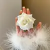 Nuevos Colores Flor Phalaenopsis Pinza de Pato Pinza para el Cabello en la Parte Posterior de la Cabeza para Mujer Pinza Horizontal Lateral Pasador