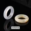 Anillo de Correr Turquesa Ágata de Cristal Cuentas Espaciadoras Ábaco Cuentas de Agujero Grande Pulsera DIY Collar Cuentas Budistas Accesorios Venta al por Mayor
