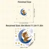 BR-YG022 Pegatinas de Pared Autoadhesivas de Estrella Luna Oso Pescador de Dibujos Animados Luminosos Pegatinas Decorativas para Sala de Estar Habitación Infantil