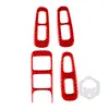 Adequado para Kia Stinger fibra de carbono real moldura do botão do vidro elétrico adesivos decorativos acessórios de modificação interior do carro