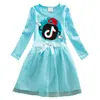 2026 Estilo Coreano Roupas Infantis Primavera e Outono Novo Estilo Vestido Infantil Desenho Animado Algodão Elegante Meninas Saia Plissada Saia de Tela