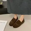 Sapatos únicos, versáteis, com salto oculto, mocassins de calçar, femininos, de sola macia, elegantes e confortáveis, perfeitos para dias preguiçosos, coleção outono 2026