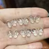 Coleção de Cristal Branco Natural, Contas de Abóbora, Contas de Flor de Maracujá, Acessórios Artesanais, Pulseiras DIY Feitas à Mão, Joias da Moda