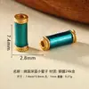 Joias Personalizadas Prata S925 Banhada a Ouro Esmalte Contas Cilindro Contas Espaçadoras Pulseira DIY Feita à Mão Colar Materiais para Joias Acessórios