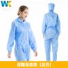 Venta al por mayor de fábrica ropa de trabajo limpia antiestática sin polvo mono con capucha a prueba de polvo azul y blanco Ropa de trabajo para taller ropa para pintar