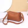 Bolsa feminina de ombro único em couro de vaca de primeira camada, grande capacidade, ombro único a tiracolo, moda feminina, simples, prática, generosa, bolsa de couro macio