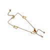 Tobillera de Acero de Titanio Mariposa Incrustada de Diamantes para Niña Estudiante, Estilo Coreano para Mujer, Simple, Oro Rosa, Diseño de Nicho, Joyería de Moda para Celebridades de Internet