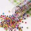Ojo de Diablo de Resina Redondo Plano Rayas Arcoíris Cuentas Sueltas para Pulsera Hecha a Mano DIY Collar Accesorios de Joyería Materiales