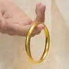 Galvanoplastia a Vácuo 24K com Forte Retenção de Cor, Método Tradicional, Pulseira de Anel Sólido Liso com um Design de Costas de Lóach e Coração de Lótus Sutra, Uma Cor por Toda Parte