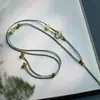 Cordão para Pingente de Ouro Colar de Jade Hetian Natural Corda Fina Tecido à Mão Corda de Pescoço para Pendurar de Alta Qualidade Corda de Pingente Ajustável