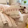 Novo Conjunto de Cama Estampado de Algodão Puffy de Alto Peso de Quatro Peças / Conjunto de Lençol com Elástico de Três Peças 2026