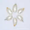 Colgante Personalizado Curvado en Forma de S de Caracol Verde Pelado de Aguas Profundas Joyería Hecha a Mano DIY Accesorios de Moda para Ropa Bolsas