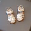 Sandalias para Niñas 2025 Verano Nuevo Llegada Estilo Pastoral Flores Pequeñas Punta Plana Zapatos de Playa Suela Suave Antideslizantes Zapatos de Una Sola Capa para Niños Pequeños y Medianos