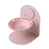 Tazón de cerámica de pie alto desmontable para mascotas, tazón para gatos y perros, protección de la columna cervical, tazón para comida para gatos anti-golpes, tazón para beber, tazón inclinado