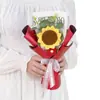Producto Terminado de Girasol Tejido a Mano, Ramo de Hilo para el Día del Maestro, Regalo Souvenir, Flores Artificiales Tejidas Simuladas al por Mayor
