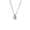 Collar Minimalista con Colgante de Perla Única para Mujer, Diseño de Lujo Ligero, Cadena de Clavícula de Alta Gama, Accesorio de Cuello Versátil y a la Moda