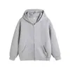 Sudadera Cardigan con Capucha de Doble Cremallera para Hombres y Mujeres, Ropa Exterior Lisa Holgada Oversize Otoño/Invierno, En Stock Venta al por Mayor