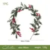 Cycad Artificial Navideño de Amazon Transfronterizo Vid de Fruta Roja Decoración de Vid para Colgar en Puerta de Casa al Aire Libre de Halloween