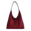 Bolsa de camurça estilo coreano para axila feminina, novo modelo 2026, bolsa de ombro estilosa e versátil, bolsa de mão da moda e elegante para o dia a dia