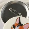 Insignia Bordada Dibujo Animado Anime Animal Insignia de Pecho Planchable Fiesta Universitaria Broche Redondo Tela Creativa Cultural Regalo