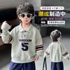 Moletom de Manga Longa para Meninos Primavera e Outono 2026 Novo Estilo Roupa de Outono Infantil Esportiva Camisa POLO Meninos Estilo Coreano Top Fresco Bonito