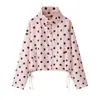 Ropa exterior para mujer otra moda transfronteriza estilo de cordón de lunares blanco rosa AliExpress más vendido lunares estilo europeo y americano