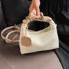 Bolso de Mujer Nicho Personalidad Plisado Rayado Bolso de Mano Moda Mujer Versátil Bolso Cuadrado Pequeño Verano Simple Bolso de Hombro