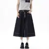 Jeans retro de pierna recta holgados para verano para hombres y mujeres, diseño de moda con botones tipo workwear, pantalones anchos cropped