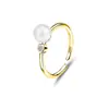 Anillo Delgado de Perla de Agua Dulce Individual Estilo Coreano y Japonés para Mujer, Plata de Ley 925, Diseño de Nicho de Alta Gama, Chapado en Oro de 18 Quilates, Joyería Apilable al por Mayor