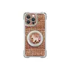 Capa estojo suporte de pônei de seda adequada para capa de telefone Apple 17pm, iPhone 18 com cordão de quatro cantos, 16 pele de cordeiro, 14 silicone