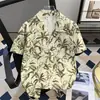 Camisas casuales florales estilo hawaiano tailandés para hombres y mujeres, sensación relajada de verano, adecuadas para el Festival del Agua, camisas florales de pareja para la playa, modernas