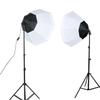 70cm Cabeça de Lâmpada Única Octogonal Fotografia Softbox Equipamento de Disparo Conjunto Foto Transmissão ao Vivo Beleza Led Caixa de Luz de Preenchimento