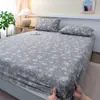 Conjunto de Lençol de Baixo com Elástico em Gaze Dupla de Três Peças, Toque de Algodão Puro, Protetor de Colchão para Todas as Estações, Cobre-Cama de Cobertura Total, Peça Única, Grau Materno e Infantil