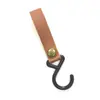 Gancho en forma de S para acampar al aire libre gancho de cuero para acampar cadena de llaves para cuerda de viento gancho para cuerda de ropa en forma de 2 gancho para casa coche