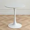 Mesa de negociação nórdica tulipa branca pequena mesa redonda simples mesa redonda sala de recepção mesa de chá com leite fabricantes de placas de rocha