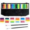 Novo Pigmento de Pintura Facial Arco-Íris com 12 Cores para Crianças, Pasta de Pintura Lavável, Pasta de Pintura Facial para Crianças, Tinta Facial